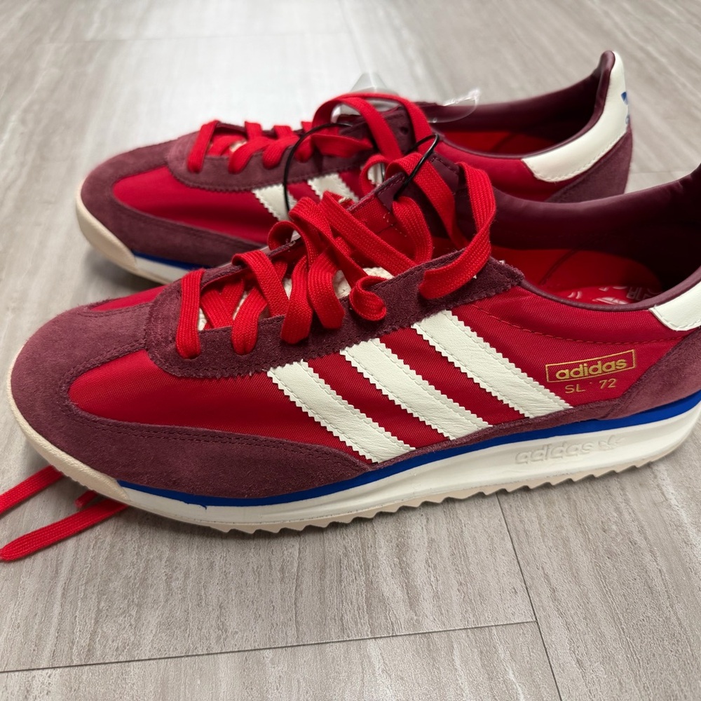 Adidas SL 72 Red and Cream Sneakers